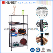 Multi-Funcional 4 Tiers Metal Wire Rack para armazenamento em casa